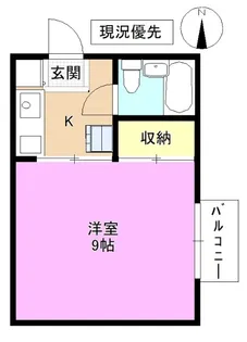 コーポ中御所【1階】の間取り