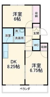 サンシティヒコタA1【1階】の間取り