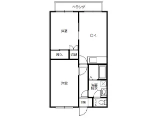 マンション紅花【4階】の間取り