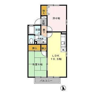 セジュールみなみ【2階】の間取り