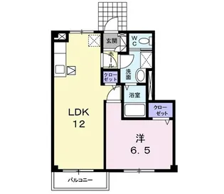 メゾン クリスタルII【1階】の間取り