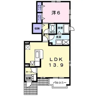 アンジュ I【1階】の間取り