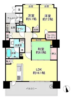 ウェルリバービュー天神【10階】の間取り