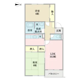 フラワーパーク花長 I番館【1階】の間取り