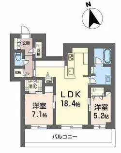 GreenGarden東古松【3階】の間取り