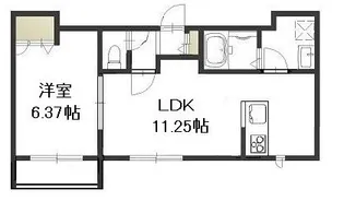 ロジュマン大供【1階】の間取り