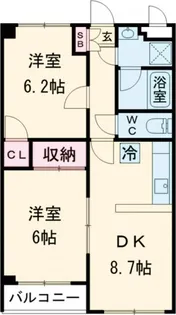 ブランドール高麗【3階】の間取り