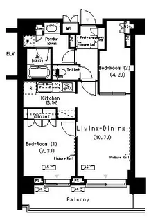 東京都江東区辰巳2【マンション】の間取り