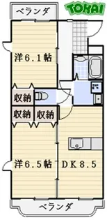 メルベーユII【1階】の間取り
