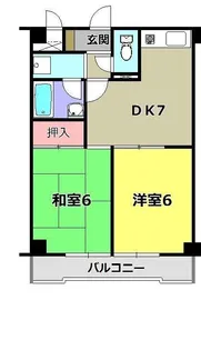 エスカイア河辺第七【4階】の間取り