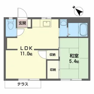 グリーンシャトル柳沼【1階】の間取り