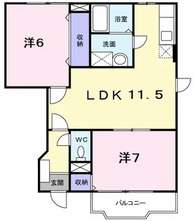 ツイン コンフォートB【1階】の間取り