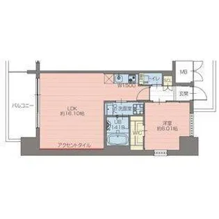 プレジオ梅田【2階】の間取り