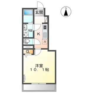 クレア・ド・ルーン【1階】の間取り