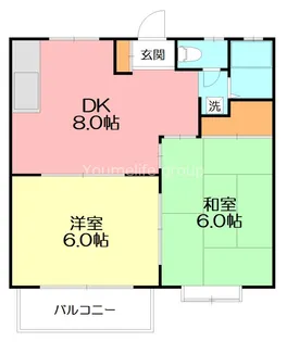 山栄グランドハイツ【1階】の間取り