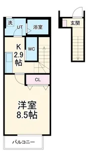 ユニベール【2階】の間取り