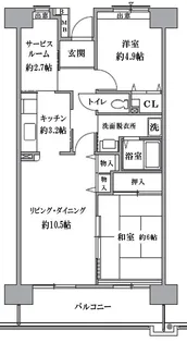 T s garden清瀬【7階】の間取り