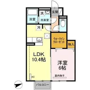 福島県郡山市富久山町久保田字三御堂【アパート】の間取り