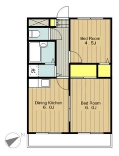 神奈川県相模原市中央区中央1【マンション】の間取り