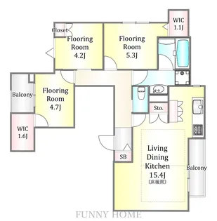 (仮称)下馬6丁目メゾン【2階】の間取り