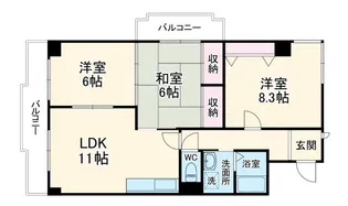 サニーパーク小坂【8階】の間取り