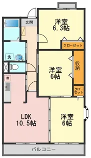 東京都江戸川区鹿骨5【マンション】の間取り