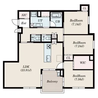 レジーナコート上杉【3階】の間取り