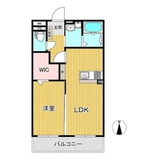 OKITAシティハウス【1階】の間取り