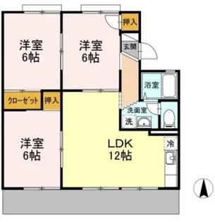 マルベリーM B棟【1階】の間取り