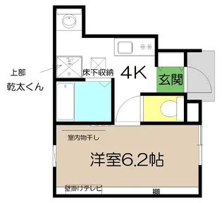 アバンギャルド・インター【1階】の間取り