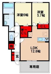 ピュー・フォルテASAHI【1階】の間取り