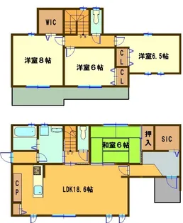 三重県鈴鹿市桜島町1【一戸建】の間取り