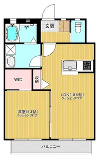 トゥールモンド【1階】の間取り