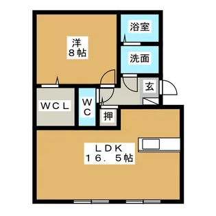 ジャスティスA【1階】の間取り