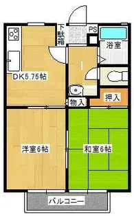 サンビレッジタムラB棟【1階】の間取り