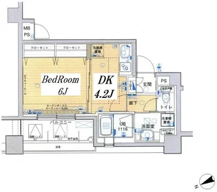 メインステージ上野【8階】の間取り