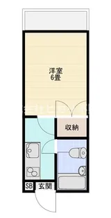 【2階角部屋】ハイツ明星【2階】の間取り