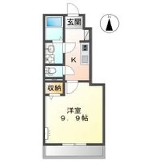 徳島県徳島市応神町古川字戎子野【アパート】の間取り