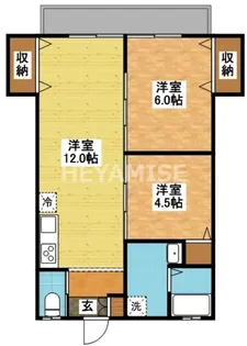 レジデンス滑石【4階】の間取り