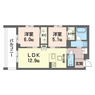 コン・フィオーレ【1階】の間取り