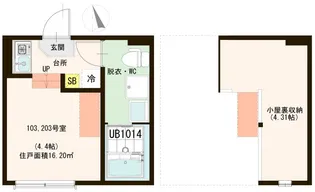ハーモニーテラス竹ノ塚V【1階】の間取り