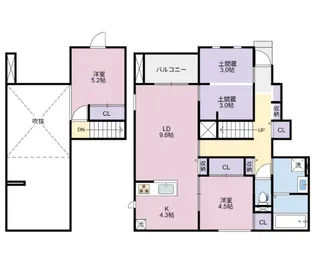 Belle Lead 東吉野 A棟【1階】の間取り