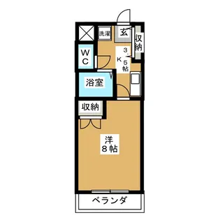 プライム若里【4階】の間取り