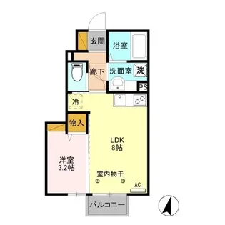 イースト・ヒル【1階】の間取り