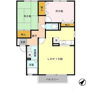セジュールならやま1【1階】の間取り