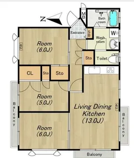 高輪第一ハイツ【2階】の間取り