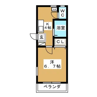 ヘーベルメゾン白糸台【2階】の間取り