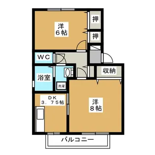 セジュール上高田 B棟【2階】の間取り