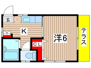 ベルゾーネ橋本II【1階】の間取り