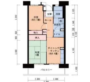 フレール浜山1号棟【3階】の間取り